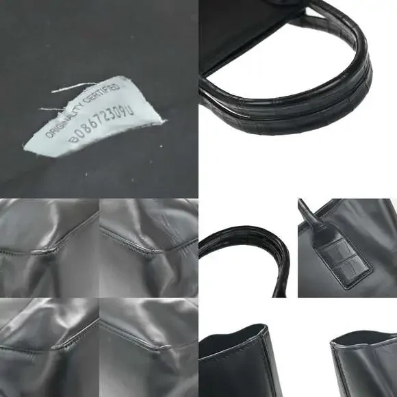 Bottega Veneta Leather Open Tote Black - Picture 4 of 6